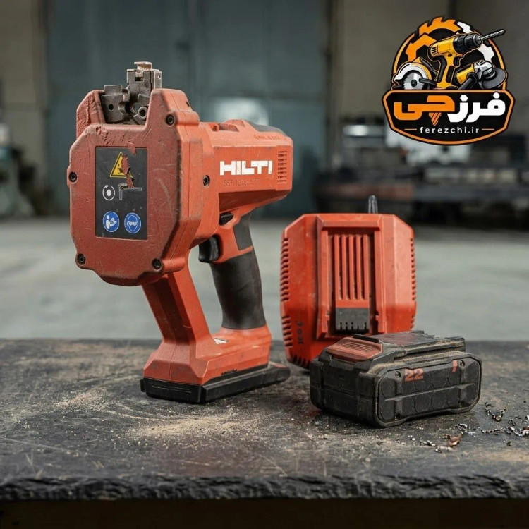 دستگاه برش میله رزوه شارژی هیلتی STR 4-22 اورجینال | ابزار برش سرد بولت و میلگرد رزوه ۲۲ ولت نرون | همراه باتری و شارژر | استوک
